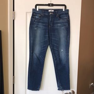 Moussy Vintage Comfort Velma Skinny Distressed Blue Jeans, Size 29. Retail $325.